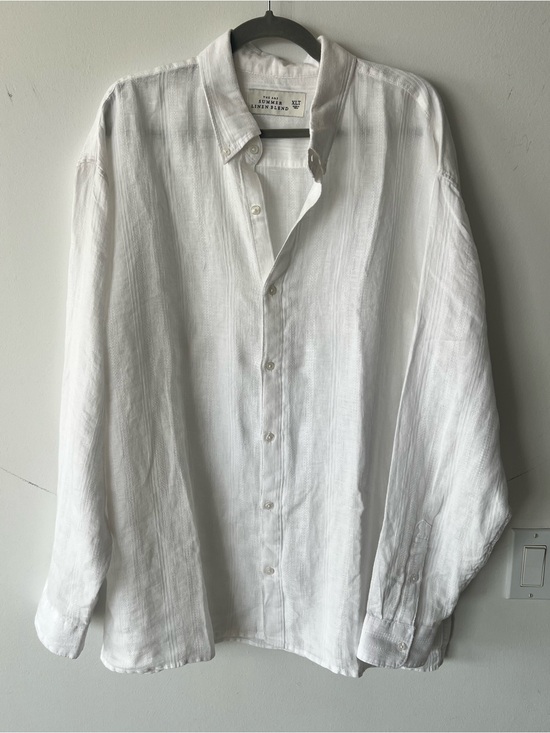 Abercrombie & Fitch Other - Abercrombie 2025 Summer Linen Blend button down [White] XLT unworn without tags